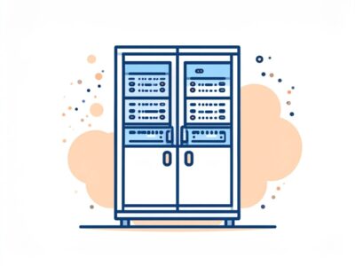 Flaches minimalistisches Vektor-Piktogramm- Schaltschrank-Symbol mit kleinen Punkten